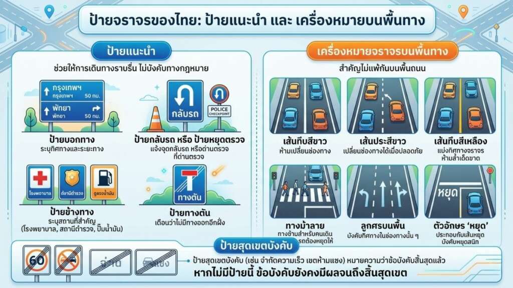 ป้ายจราจร ป้ายแนะนำ