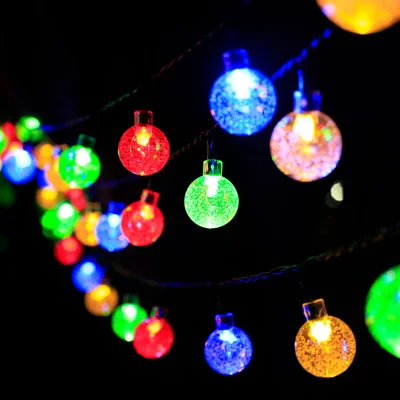 ไฟประดับตกแต่งโซลาร์ LED 20 ดวง LUZINO รุ่น SL2407-5m ขนาด 5 ม. RGB