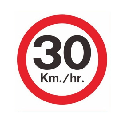 ป้ายวงกลมสะท้อนแสง อลูมิเนียม สีคละสี ขนาด 60x60 ซม.