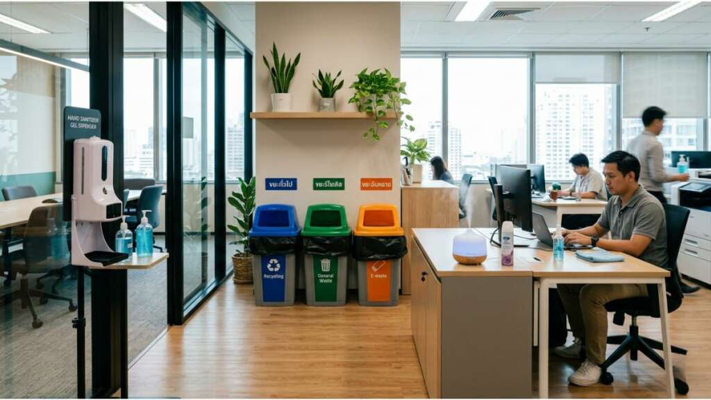 จัดออฟฟิศ อุปกรณ์ทำความสะอาด