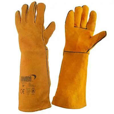 ถุงมือหนังงานเชื่อม 18 นิ้ว น้ำตาล YAMADA