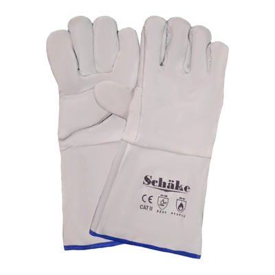 ถุงมือหนังบุเส้นใยกันความร้อน ชาเก้ สีธรรมชาติ