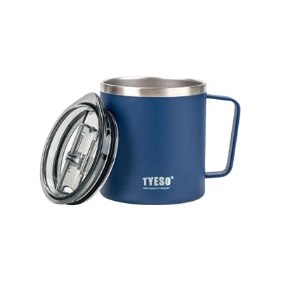 TYESO แก้วน้ำเก็บอุณหภูมิ 400 มล. ผลิตจากสแตนเลส 304 สีขาว