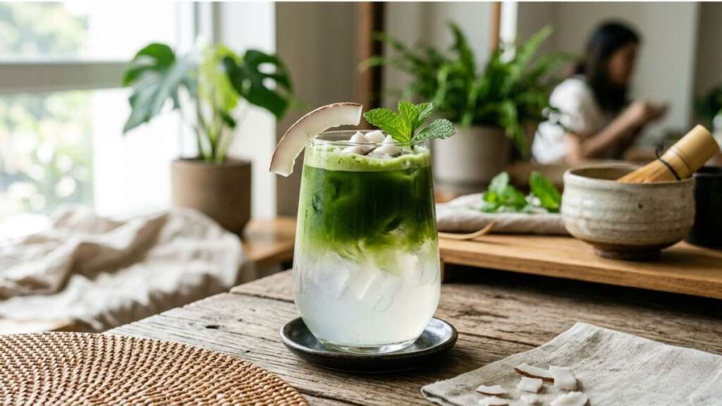 ชาเขียวมัทฉะน้ำมะพร้าว