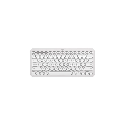 LOGITECH BLUETOOTH และ WIRELESS KEYBOARD K380S PEBBLE KEYS 2 สีขาว