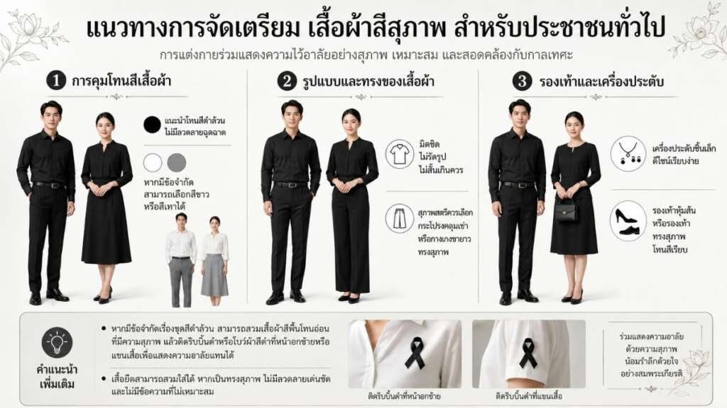แต่งกายไว้อาลัย ประชาชน