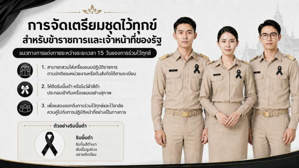 แต่งกายไว้อาลัย ข้าราชการ