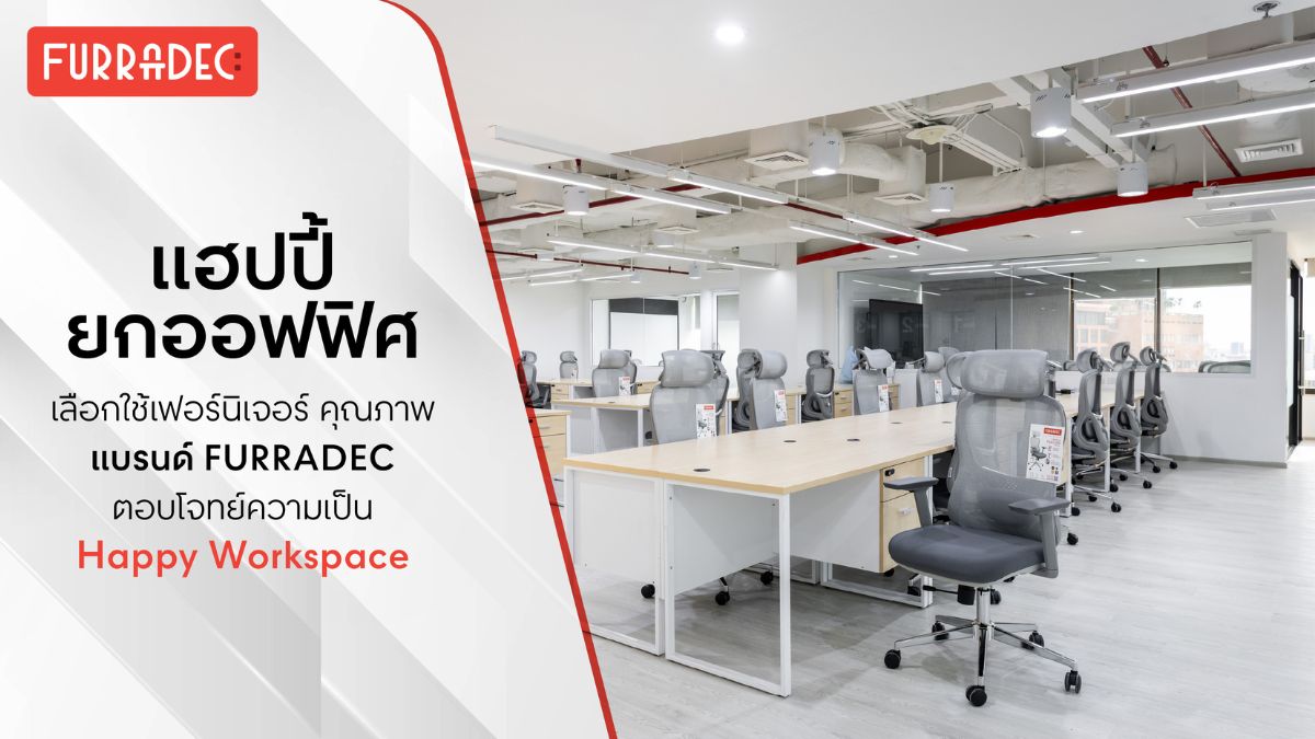 เฟอร์นิเจอร์สำนักงานจำนวนมาก