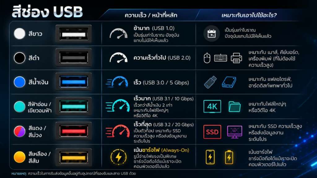 สีช่อง USB
