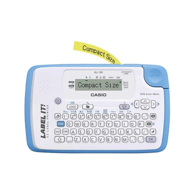 เครื่องพิมพ์ฉลาก ยี่ห้อไหนดี casio รุ่น kl-130 สีขาว-ฟ้า