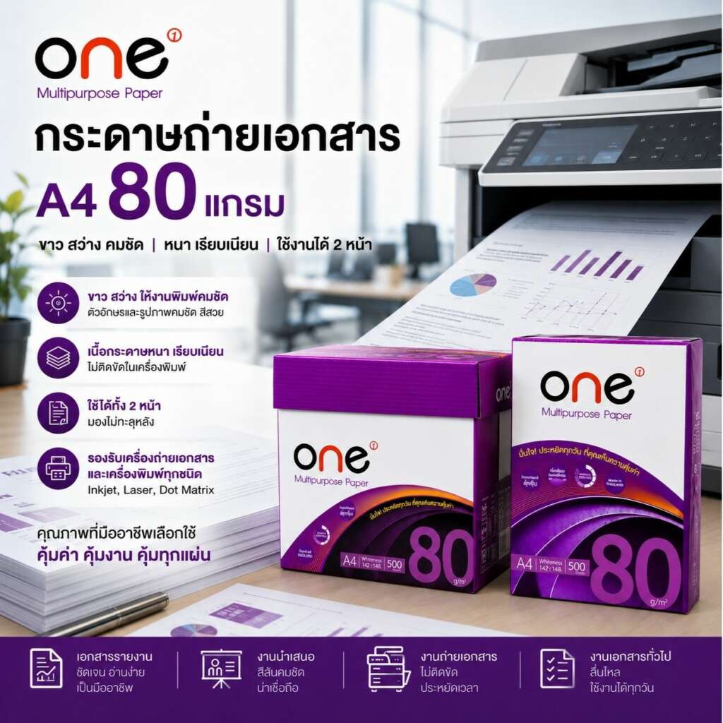 กระดาษ  one การใช้งาน