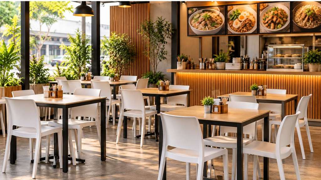 เปิดร้านอาหาร งบ 100000 หมวดงานหน้าร้านและโต๊ะเก้าอี้
