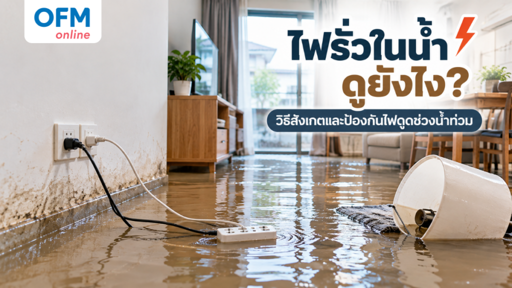 ไฟรั่วในน้ำดูยังไง? วิธีสังเกตและป้องกันไฟดูดช่วงน้ำท่วม