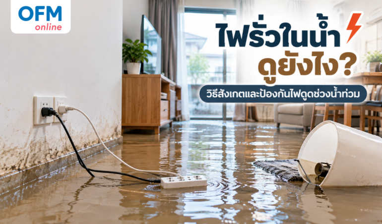 ไฟรั่วในน้ำดูยังไง? วิธีสังเกตและป้องกันไฟดูดช่วงน้ำท่วม