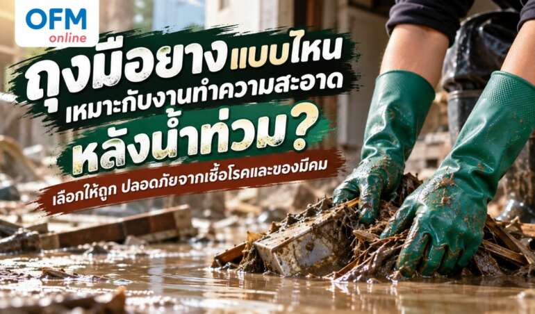 ถุงมือยางแบบไหนเหมาะกับงานทำความสะอาดหลังน้ำท่วม
