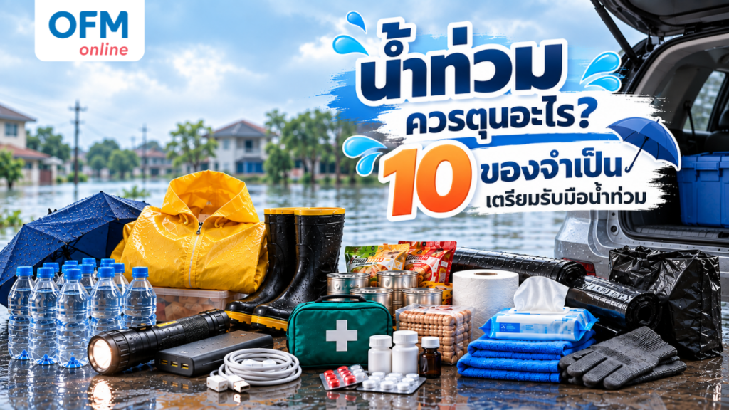 น้ำท่วมควรตุนอะไร? 10 ของจำเป็น เตรียมรับมือน้ำท่วม