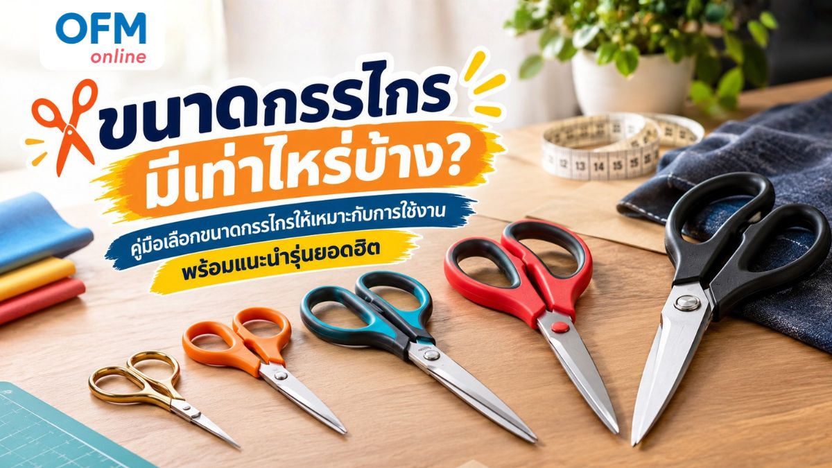 ขนาดกรรไกร มีเท่าไหร่บ้าง