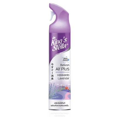 king stella สเปรย์รีวิว Refresh Air Plus กลิ่น Hokkaido Lavender ขนาด 300 มล.