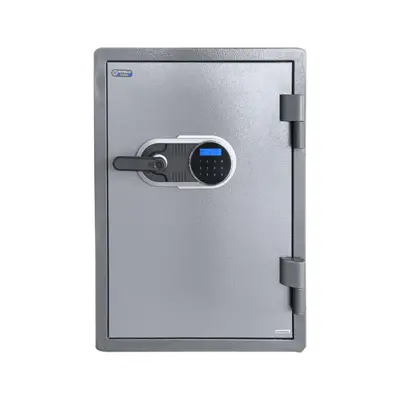 ตู้เซฟ ยี่ห้อไหนดี WORLDSAFE ตู้เซฟสแกนนิ้ว รุ่น FP4605 สีเงิน ขนาด 70x50x49 ซม.