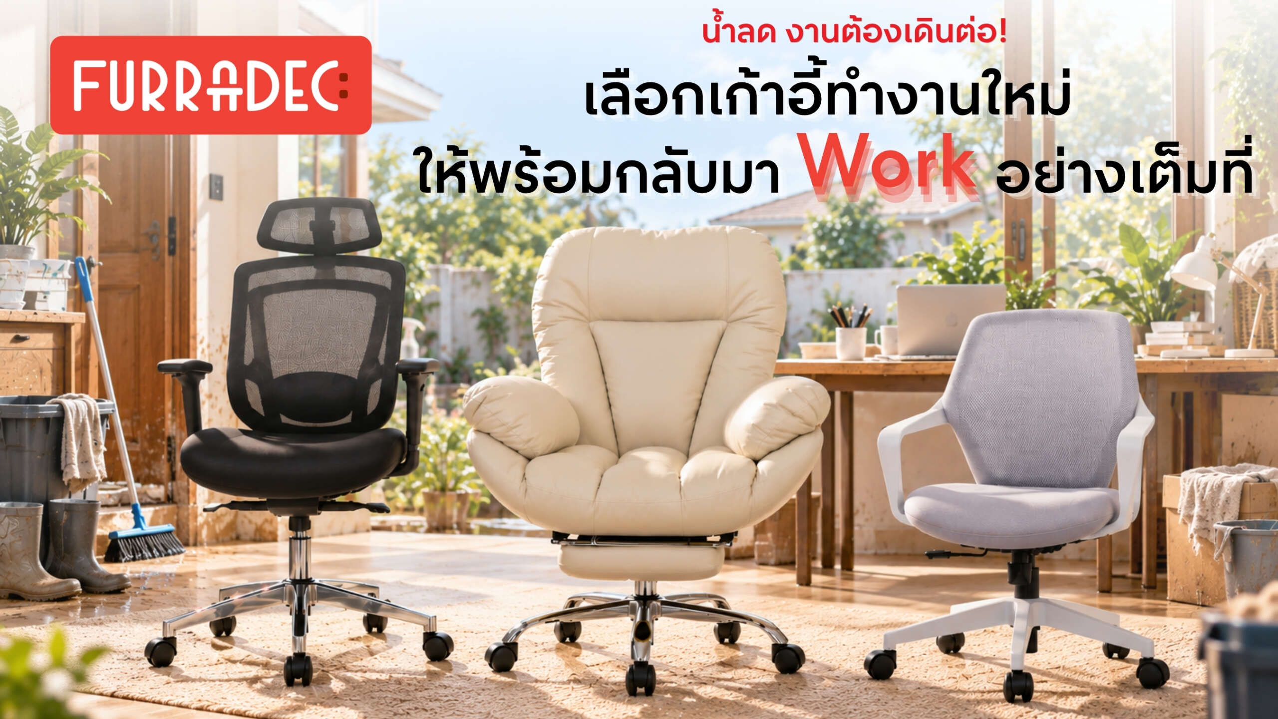เลือกเก้าอี้ทำงาน แบบไหนดี